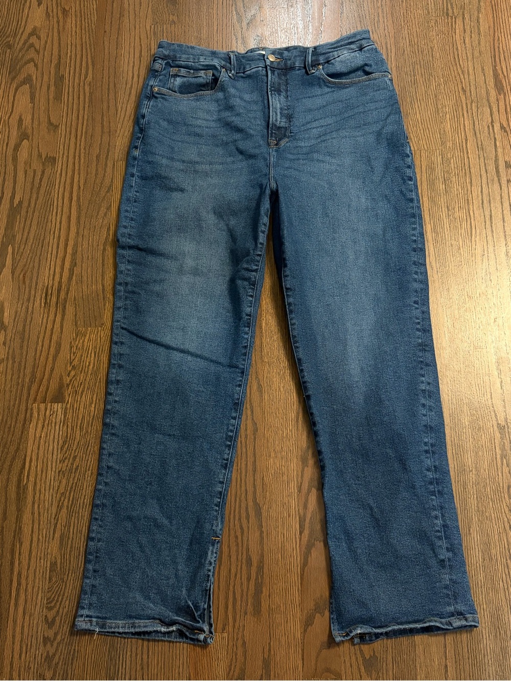 Good American | Good Boy split hem denim jeans Women’s size 15 14/16 boyfriend
